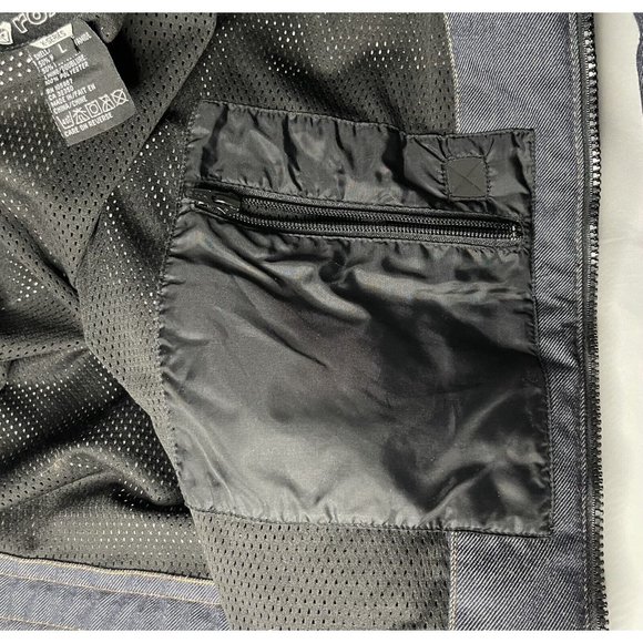 Vintage ROXY sz Large Retro Snowboard SkiJacket Blue Zip Denim look X-series - Picture 12 of 16